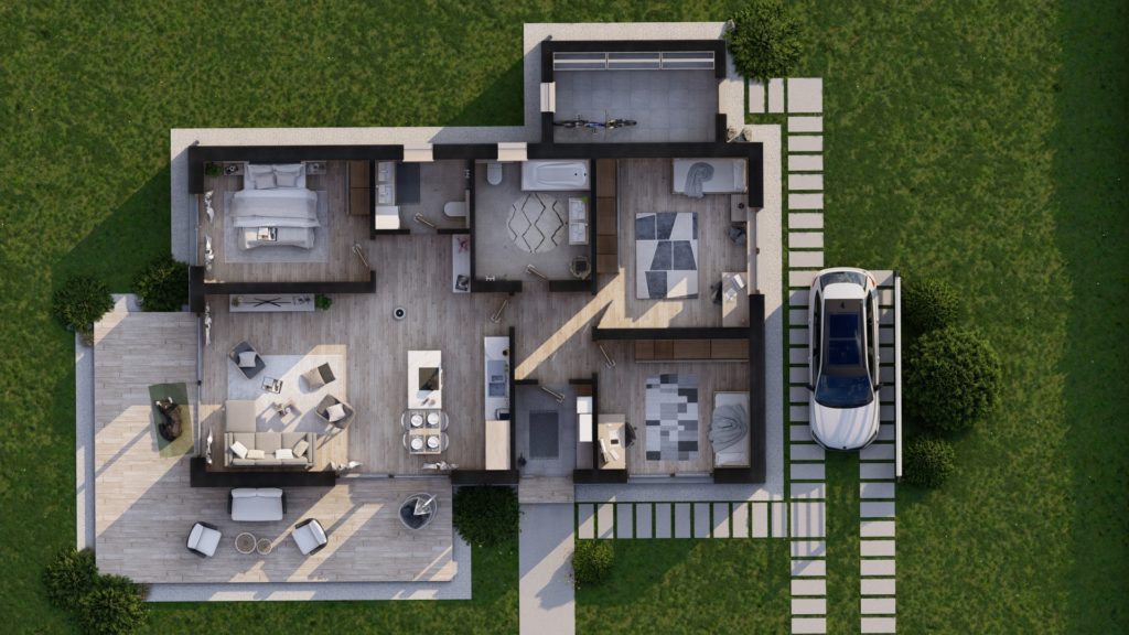 projekt bungalov b7
